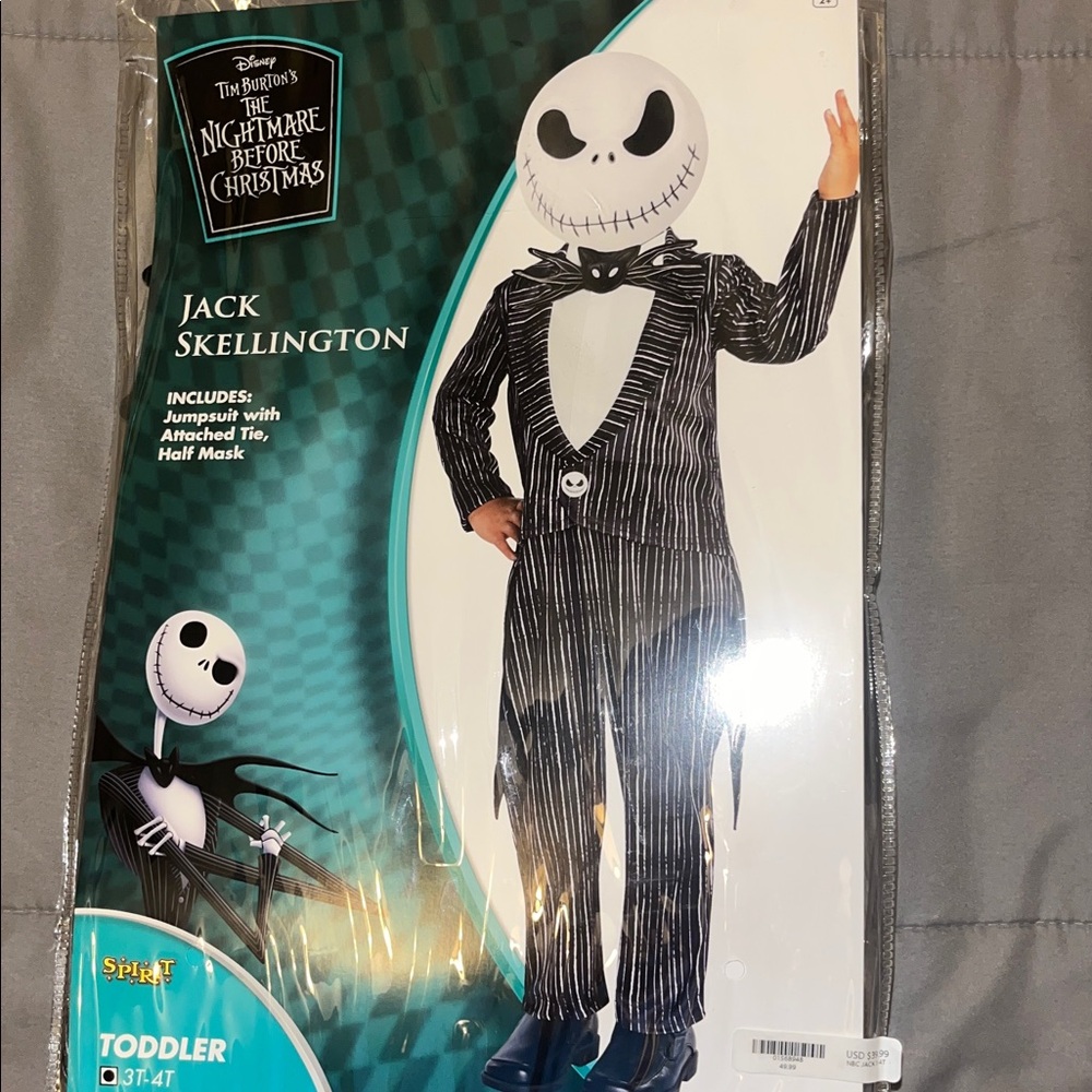 Disney Black and White Jack Skellington Costume